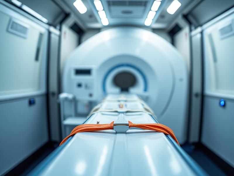Delicate medical imaging equipment inside a transport vehicle